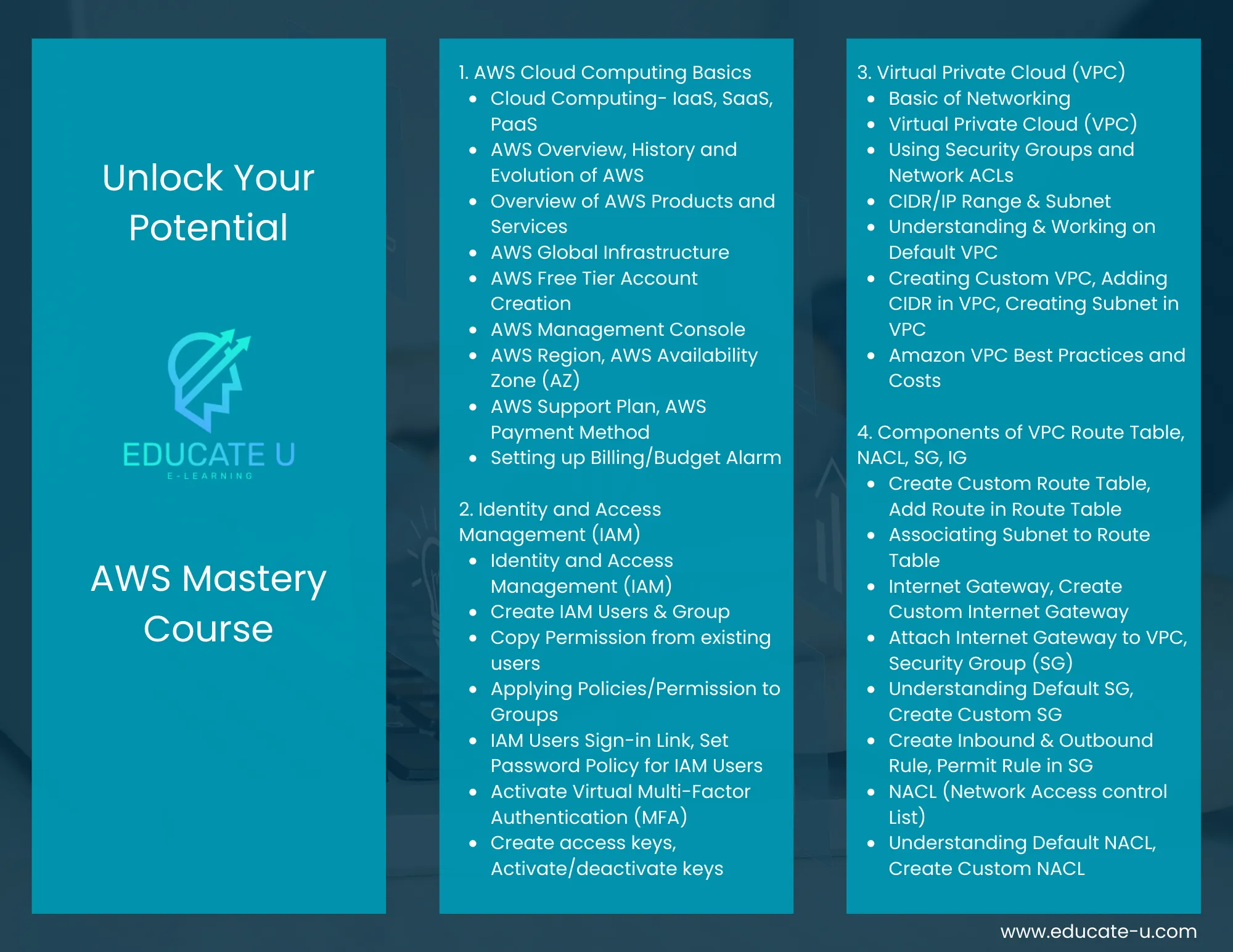 AWS Mastery Course Trifold